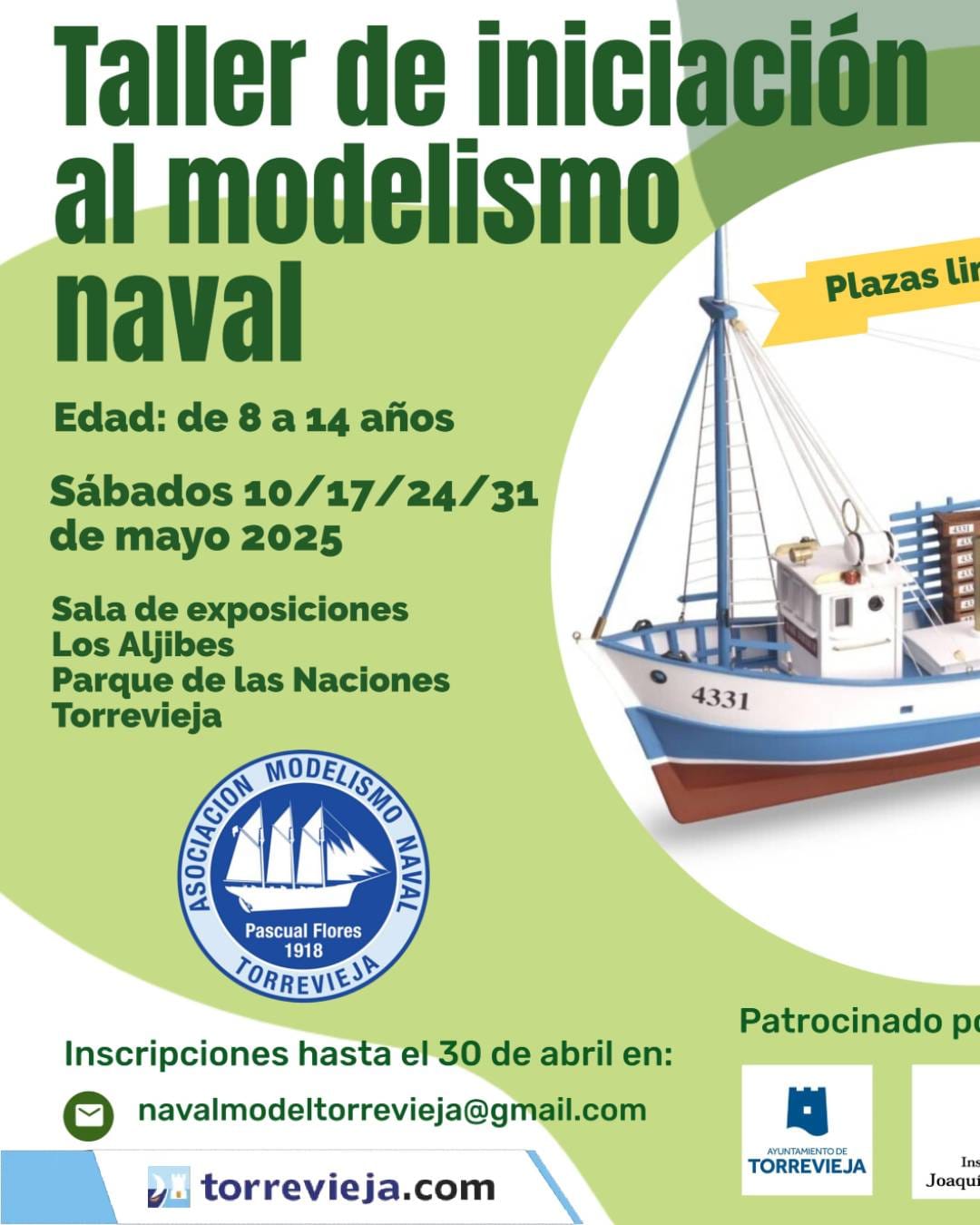 Taller gratuito de iniciación al modelismo naval para niños