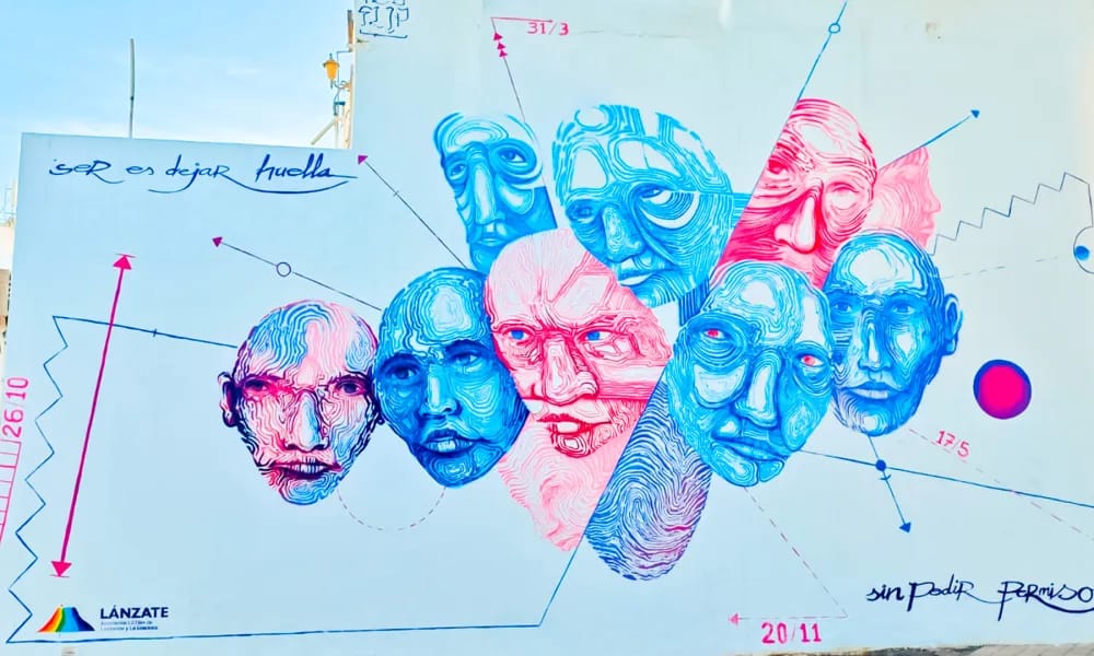 Nuevo mural que la Asociación Lánzate en Arrecife