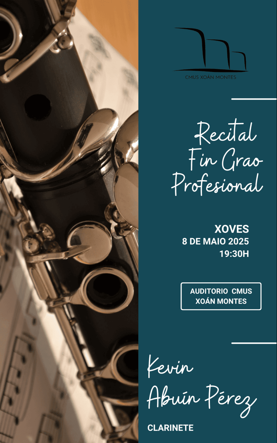 Recital de clarinete por Kevin Abuín Pérez