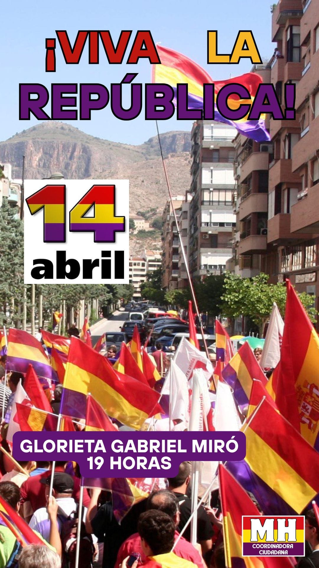 Celebración del 94º aniversario de la II República