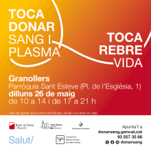 Toca donar sang i plasma