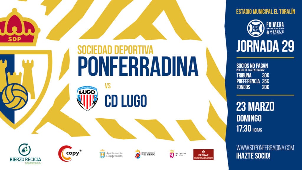 Partido de Fútbol entre la SD Ponferradina y CD Lugo