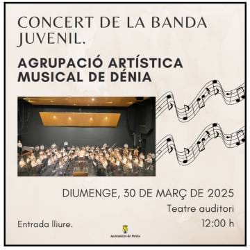Concierto de la Banda Juvenil de l'Agrupació Artística Musical de Dénia