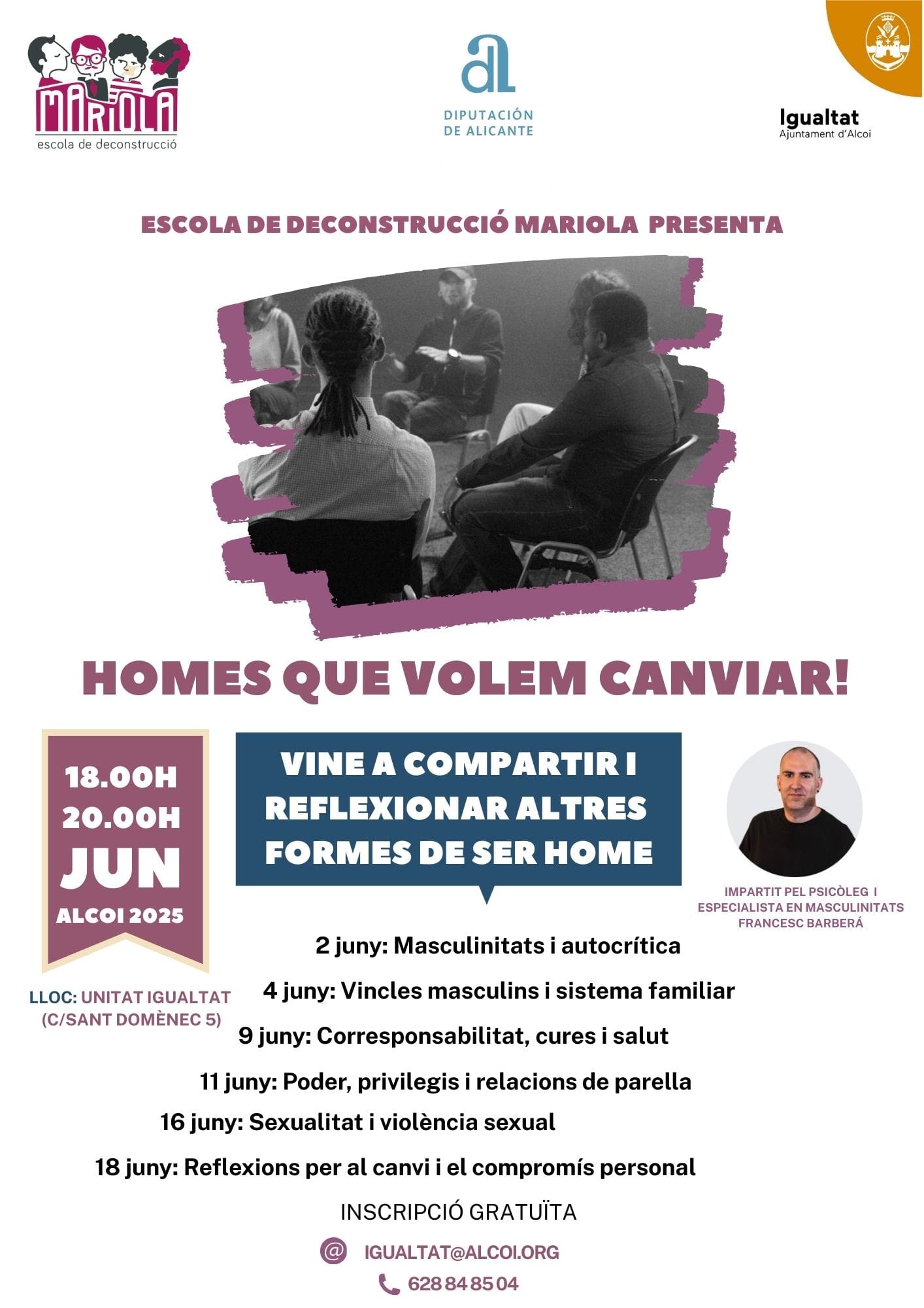 Escola de Deconstrucció Mariola: «Masculinidades y autocrítica»