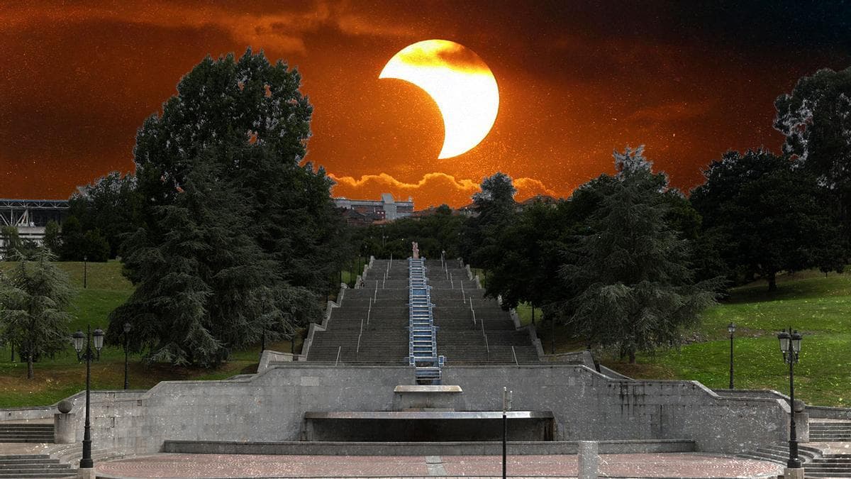 Acto para ver el eclipse solar
