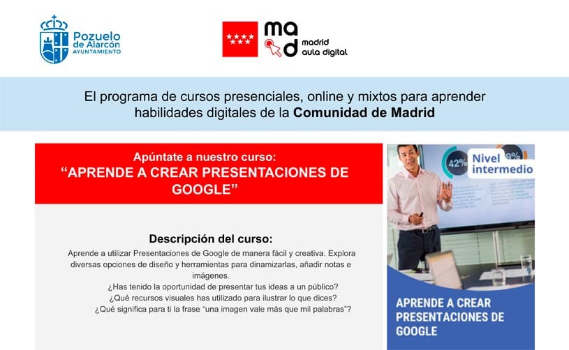 Madrid Aula Digital. Aprende a crear presentaciones de Google