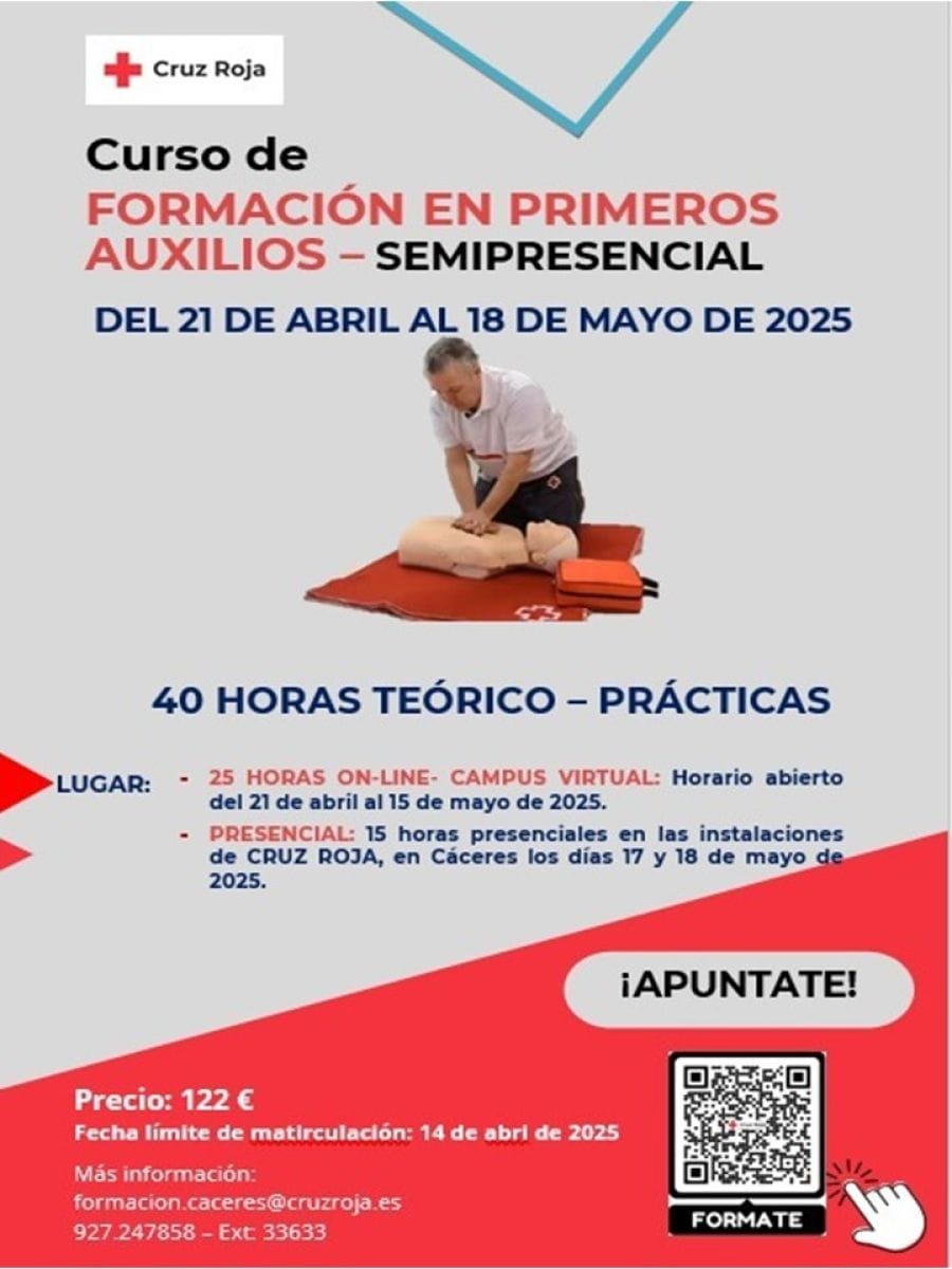 Curso de Formación en Primeros Auxilios – Semipresencial