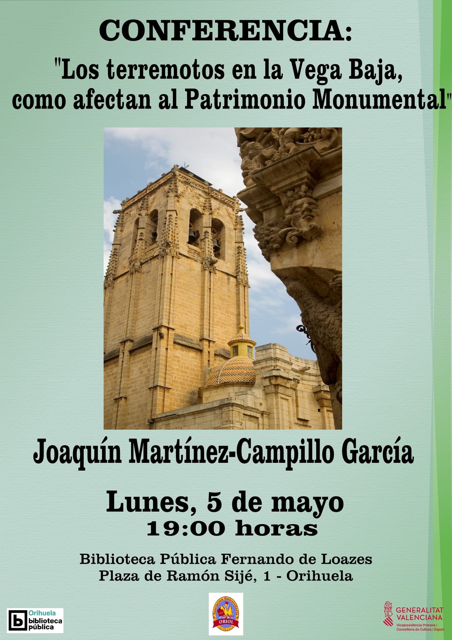 Los terremotos en la Vega Baja, como afectan al Patrimonio Monumental