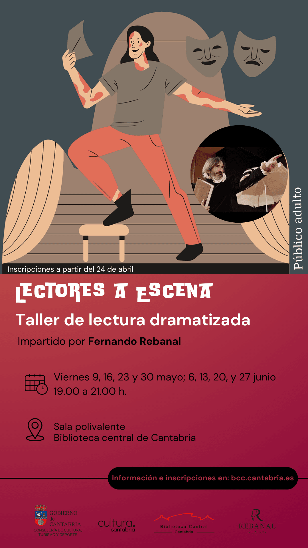 "Lectores a escena", taller de lectura dramatizada