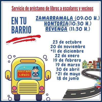 La Biblioteca en tu barrio. «Servicio préstamo de libros» en Revenga