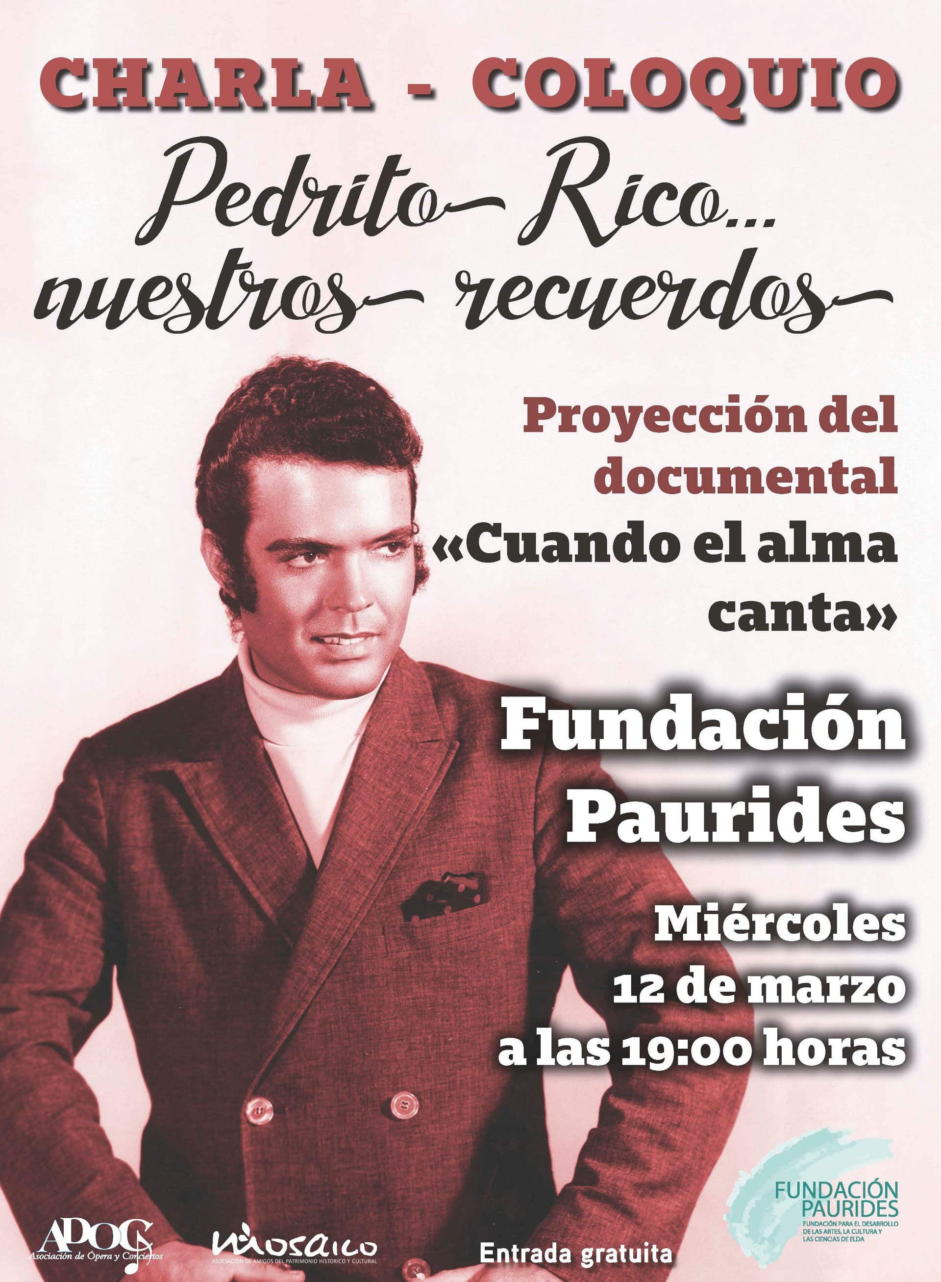 CHARLA-COLOQUIO: PEDRITO RICO, NUESTROS RECUERDOS
