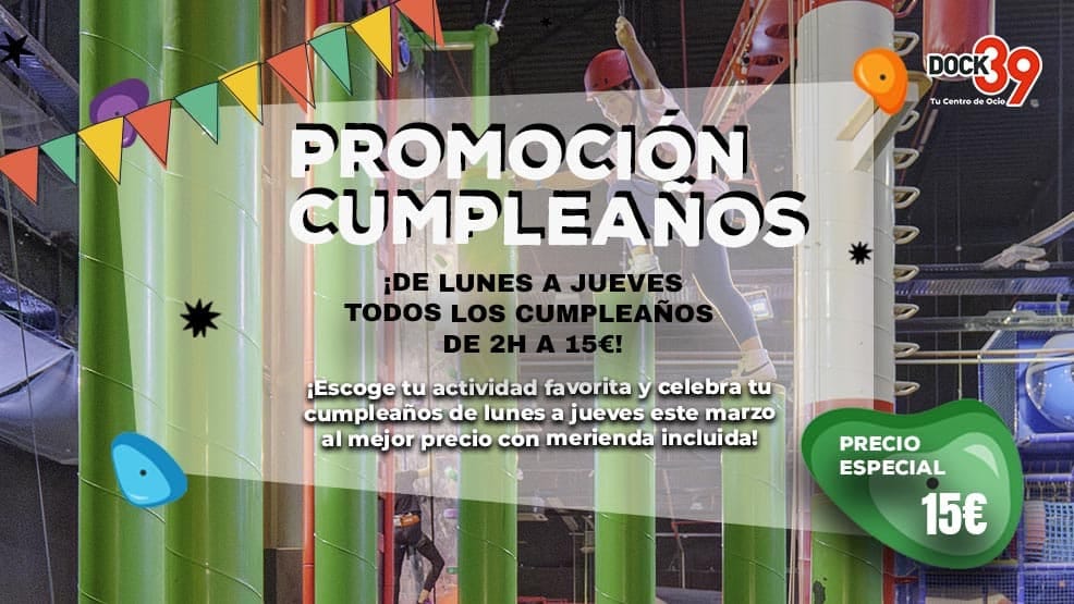 Promoción Cumpleaños en Dock39 Thader