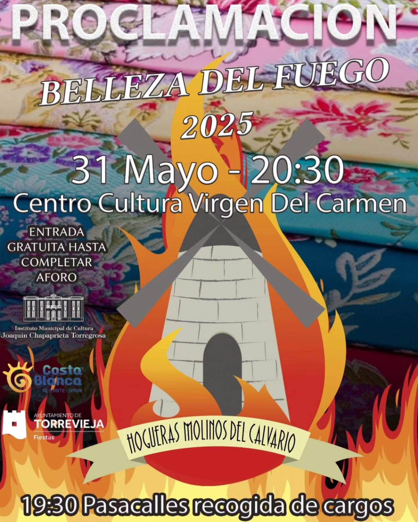 Pasacalles para recoger cargos de la gala de coronaci贸n de la belleza del fuego de las 'Hogueras 2025'