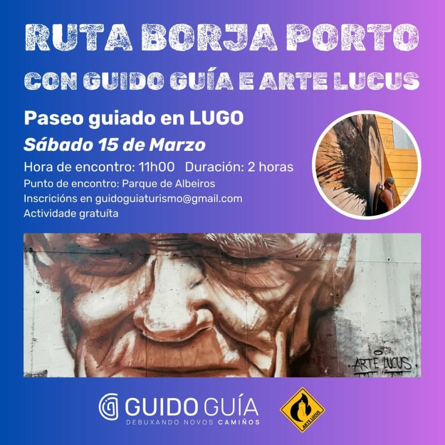 Paseo guiado en Lugo pola obra do artista Borja Porto