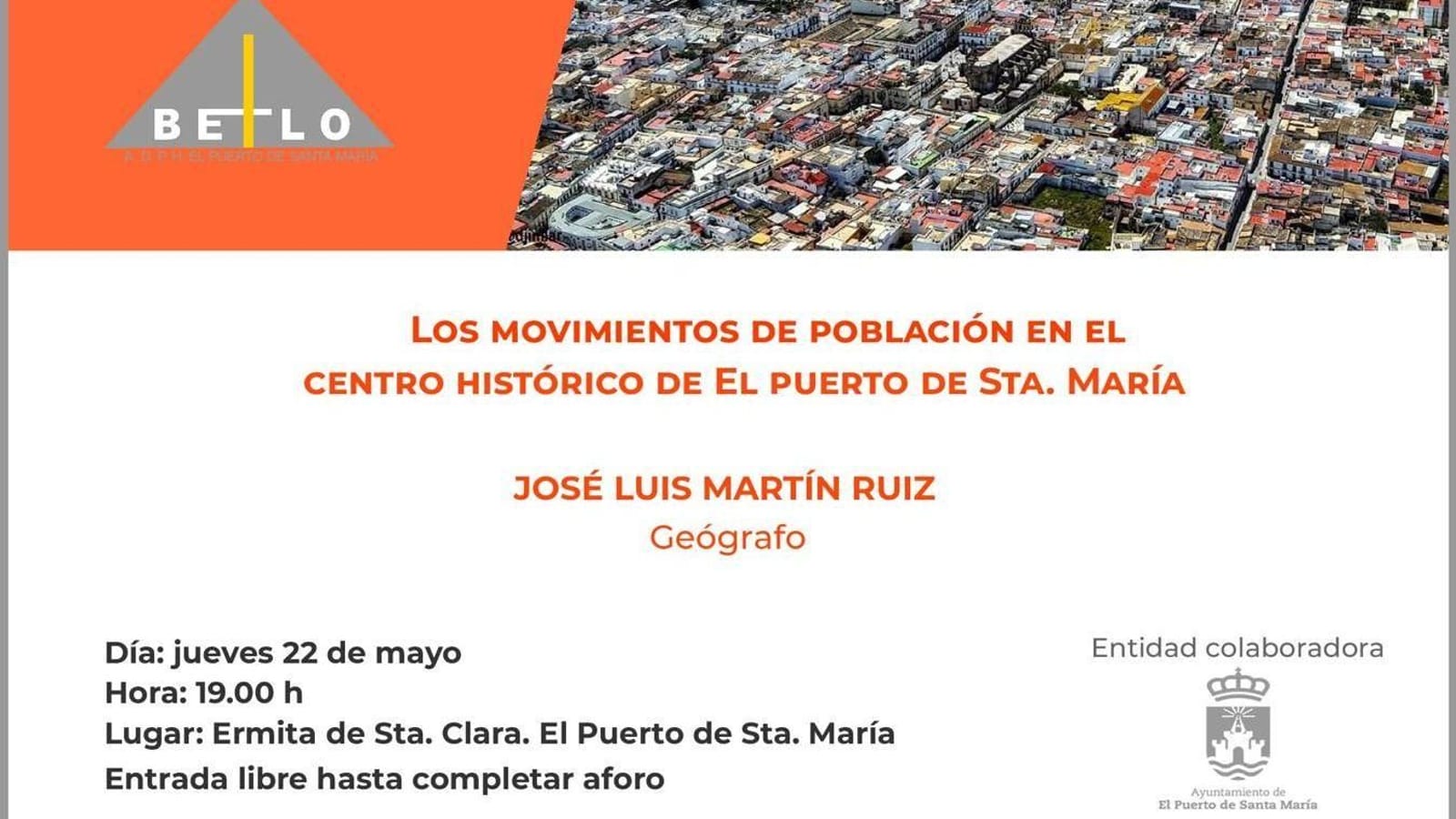 Conferencia sobre los movimientos de poblaci贸n en el centro de El Puerto