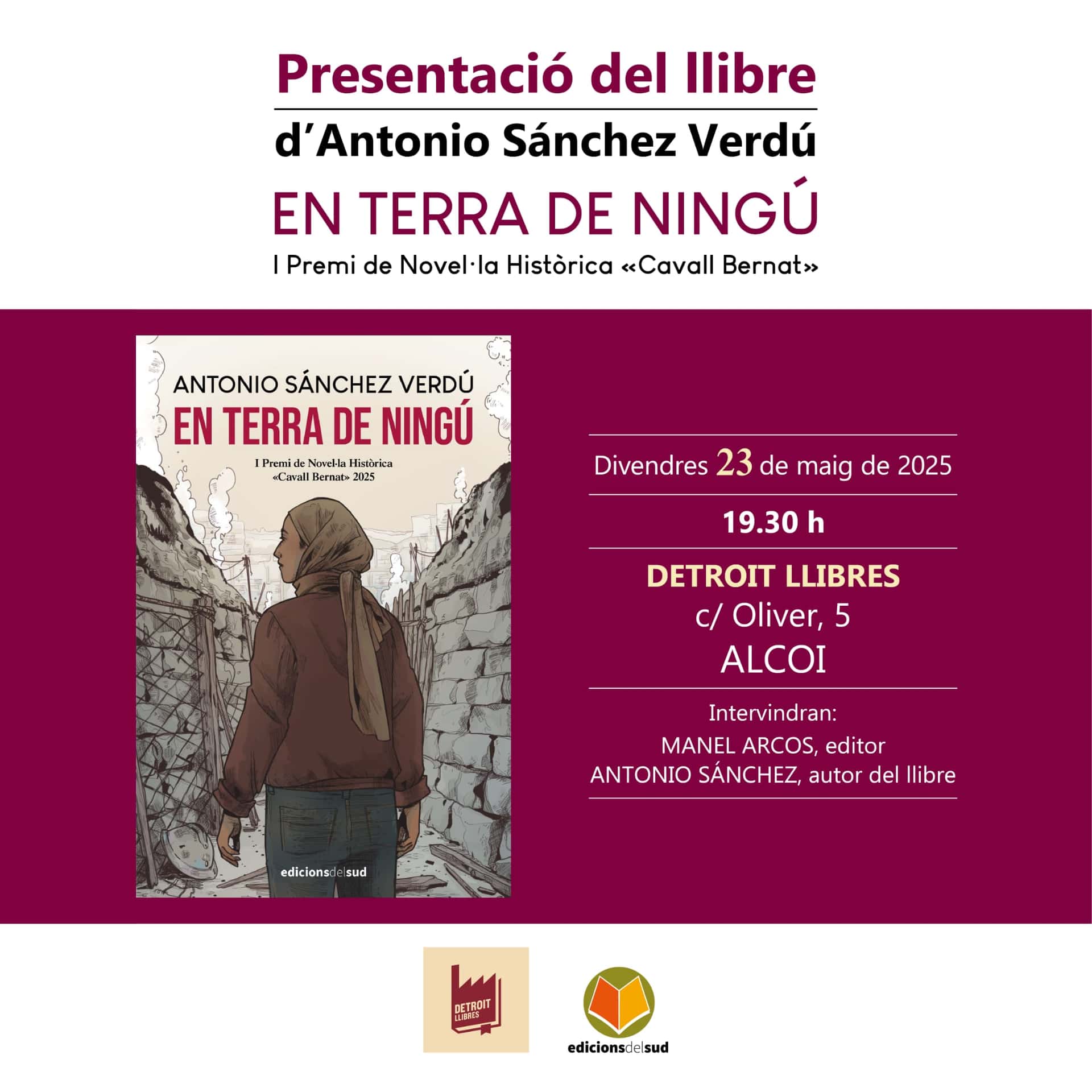 Presentación: «En Terra de Ningú» Antonio Sánchez Verdú