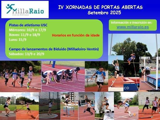 Xornadas de portas abertas Atletismo MillaRaio
