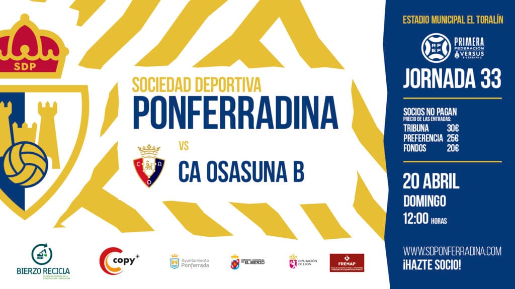 PARTIDO DE FUTBOL ENTRE LA SD PONFERRADINA Y CA OSASUNA B