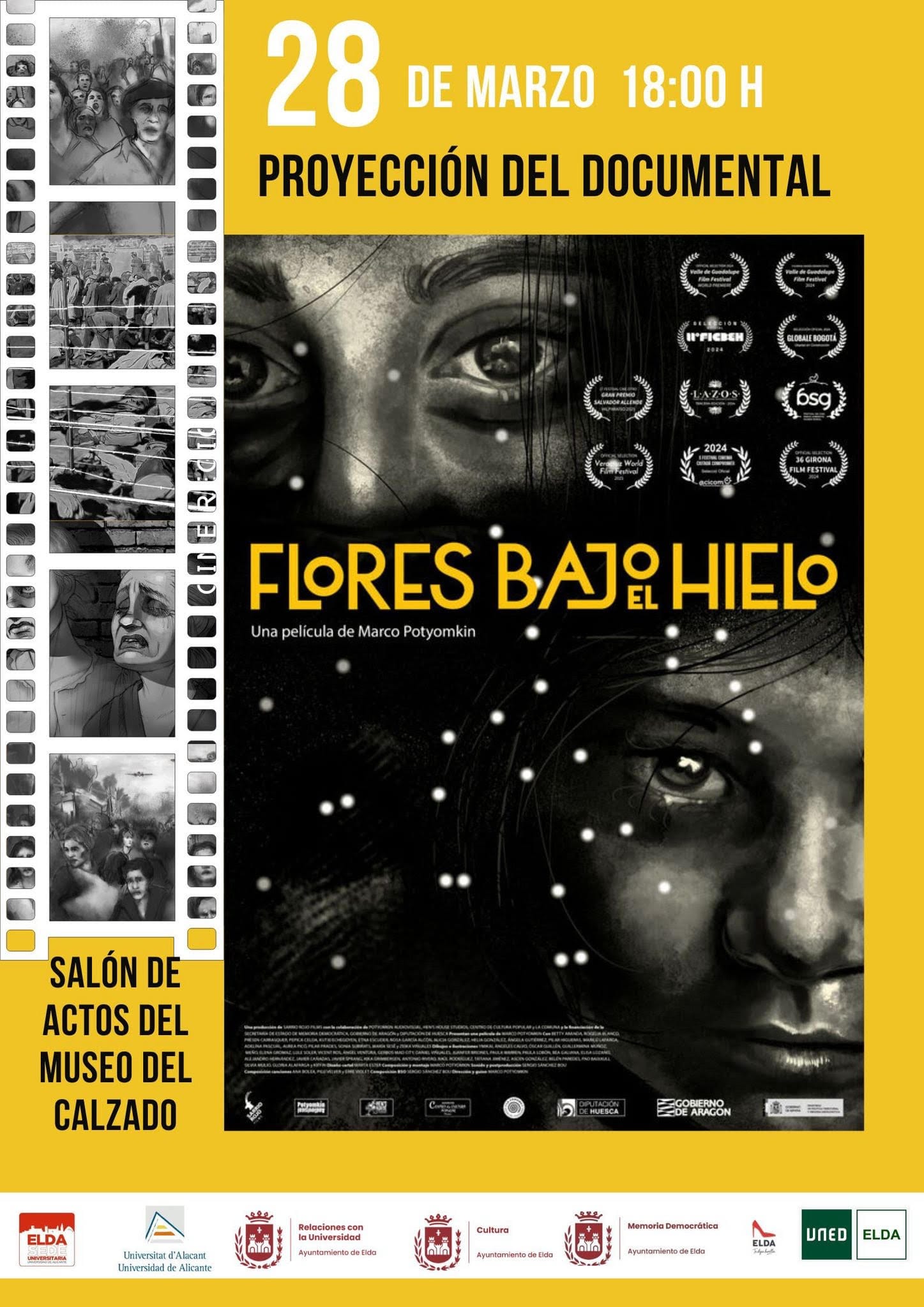 Proyecci贸n del documental: FLORES BAJO EL HIELO