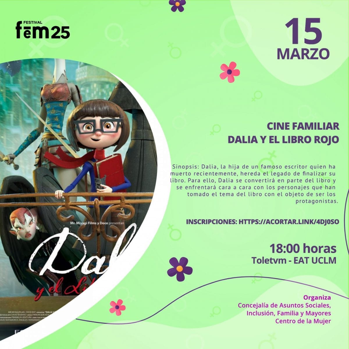 Festival FEM 25: Proyecci贸n Cine Familiar: Dalia y el libro rojo