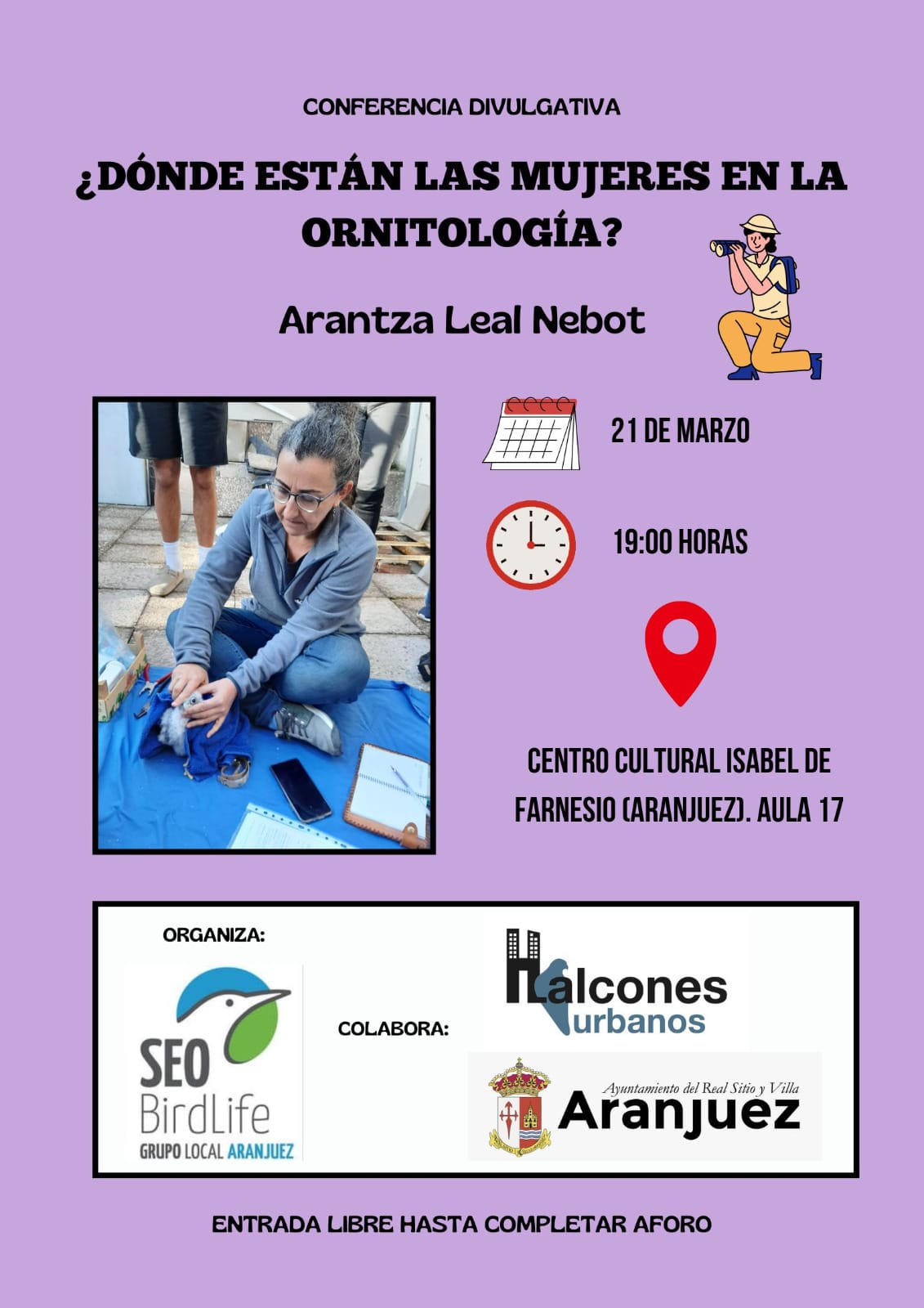 CONFERENCIA ¿DÓNDE ESTÁN LAS MUJERES EN LA ORNITOLOGÍA?