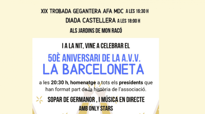 50º aniversario de la AVV La Barceloneta