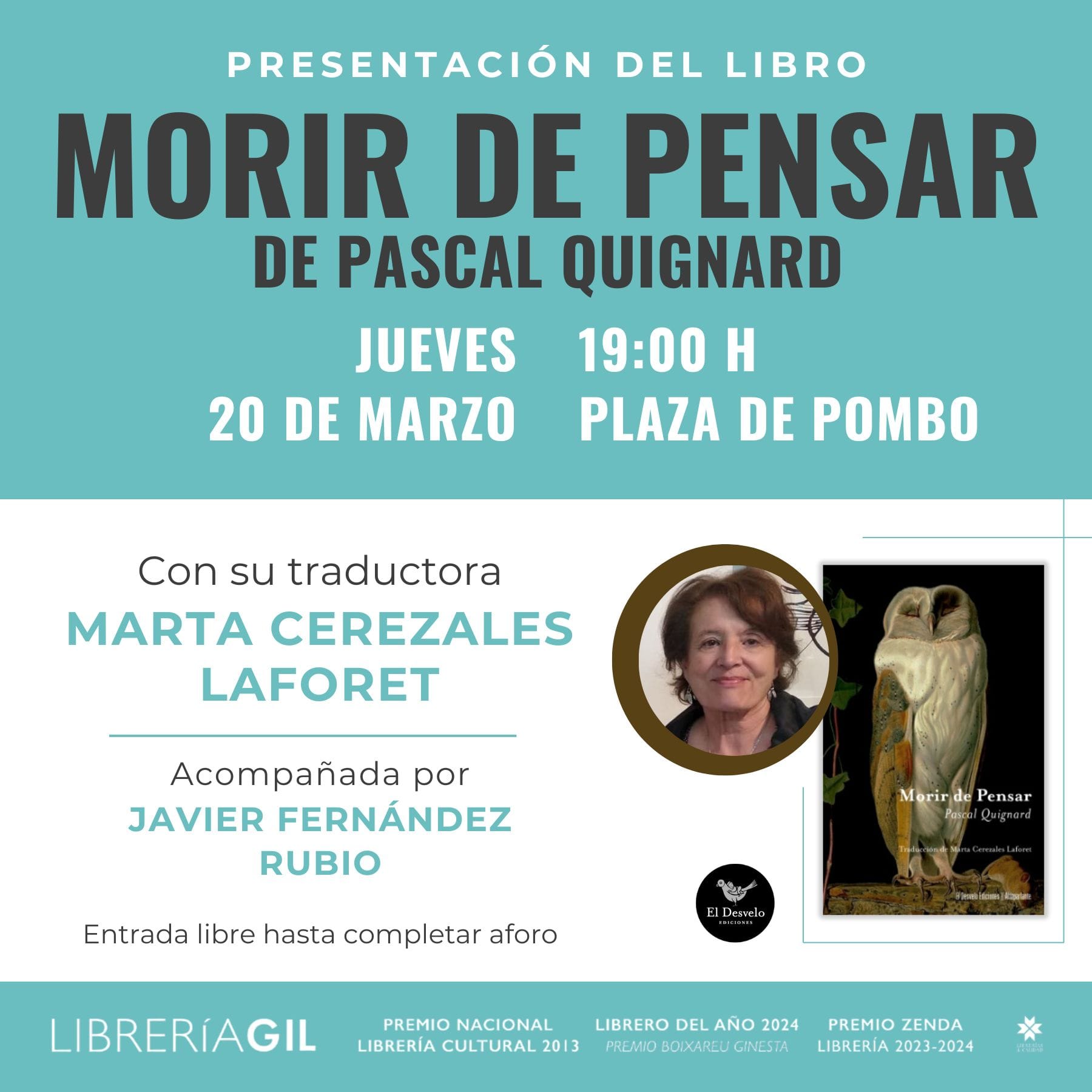 Presentación de "Morir de pensar", de Pascal Quignard