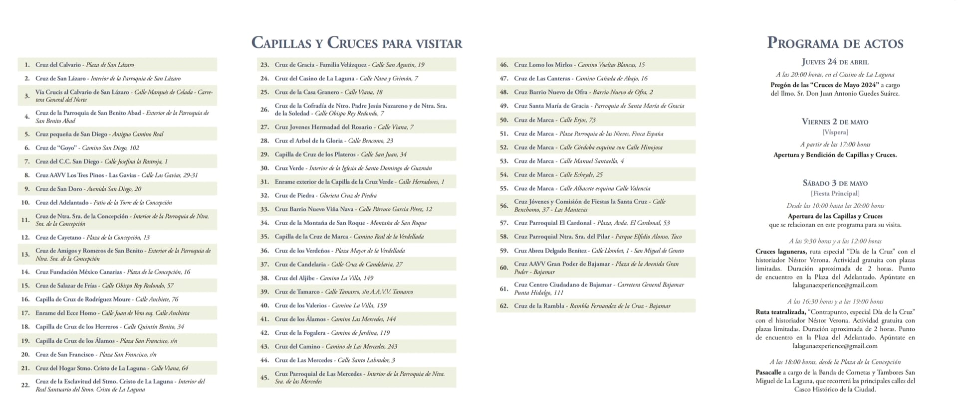 Rutas guiadas por las cruces de mayo