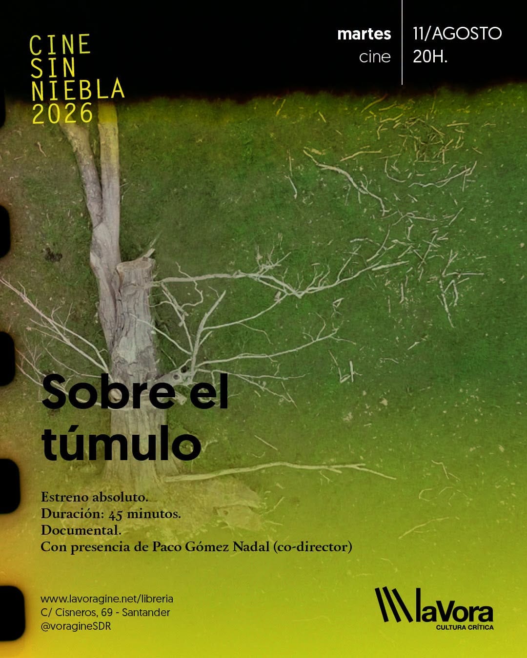 Cine sin Niebla 2026: estreno del documental Sobre el túmulo