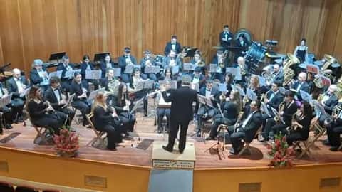 Concierto de la Agrupación Musical Atlántida de Matamá en Un mar de bandas