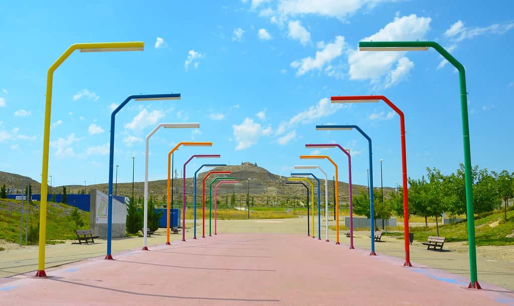 Espectáculo de luz y sonido en las Ferias de Valdespartera