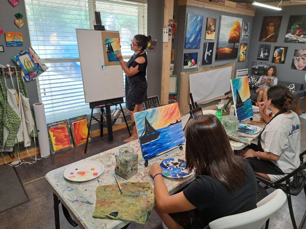Friday night painting Vino al Arte