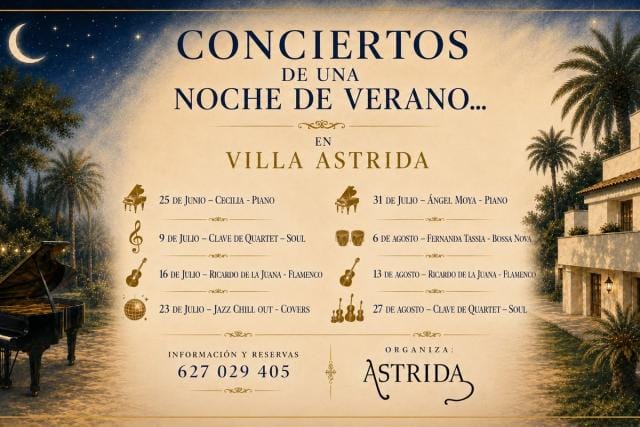 Conciertos de una noche de verano... en Villa Astrida. Ricardo de la Juana