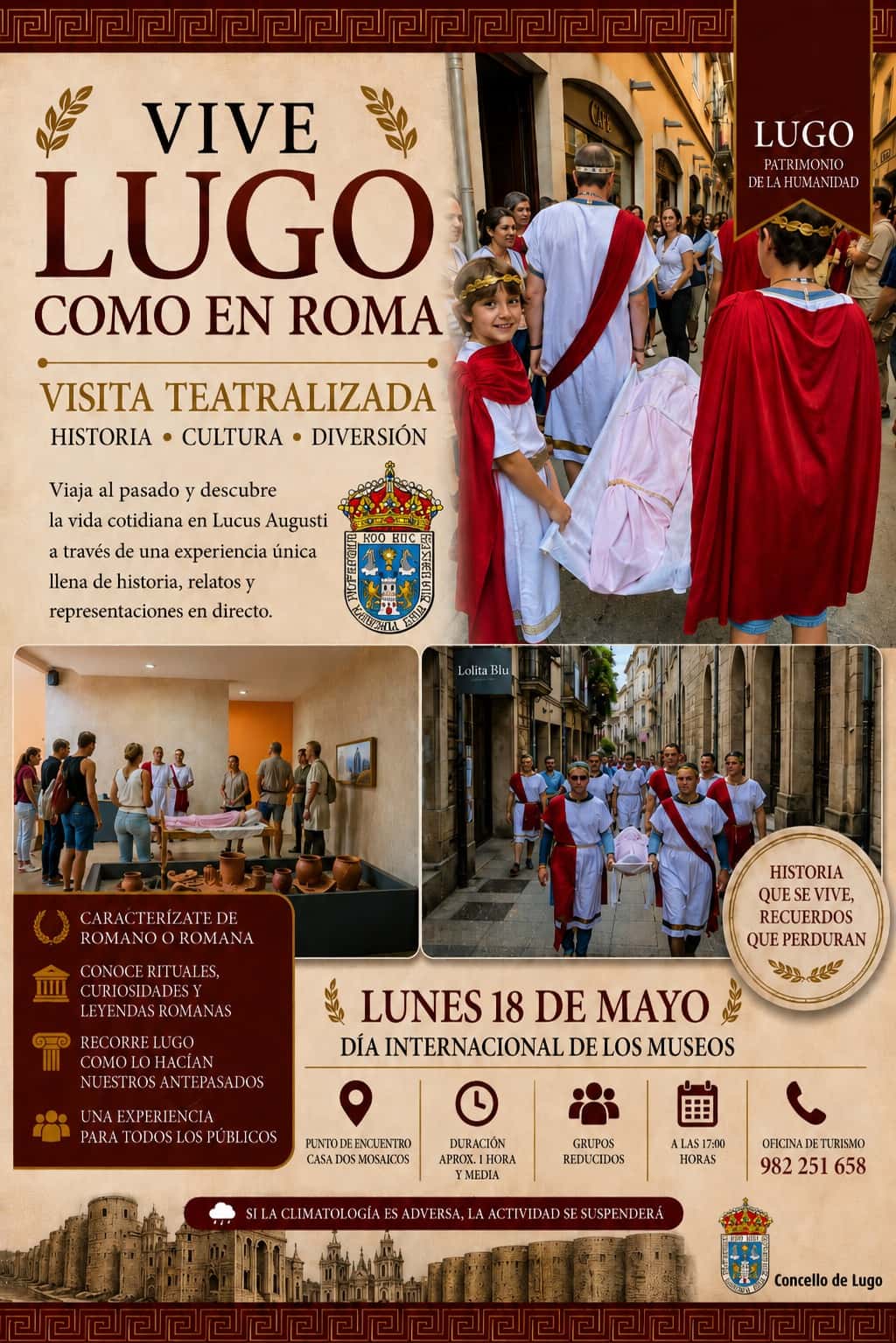 Visita teatralizada Vive Lugo como en Roma