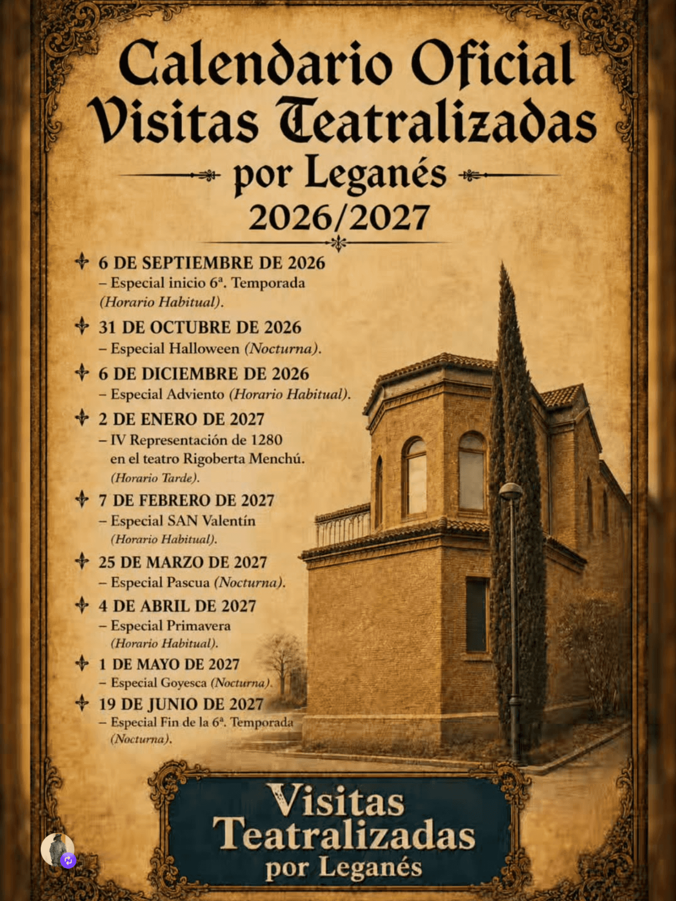 Visitas teatralizadas 6ª temporada 2026/2027