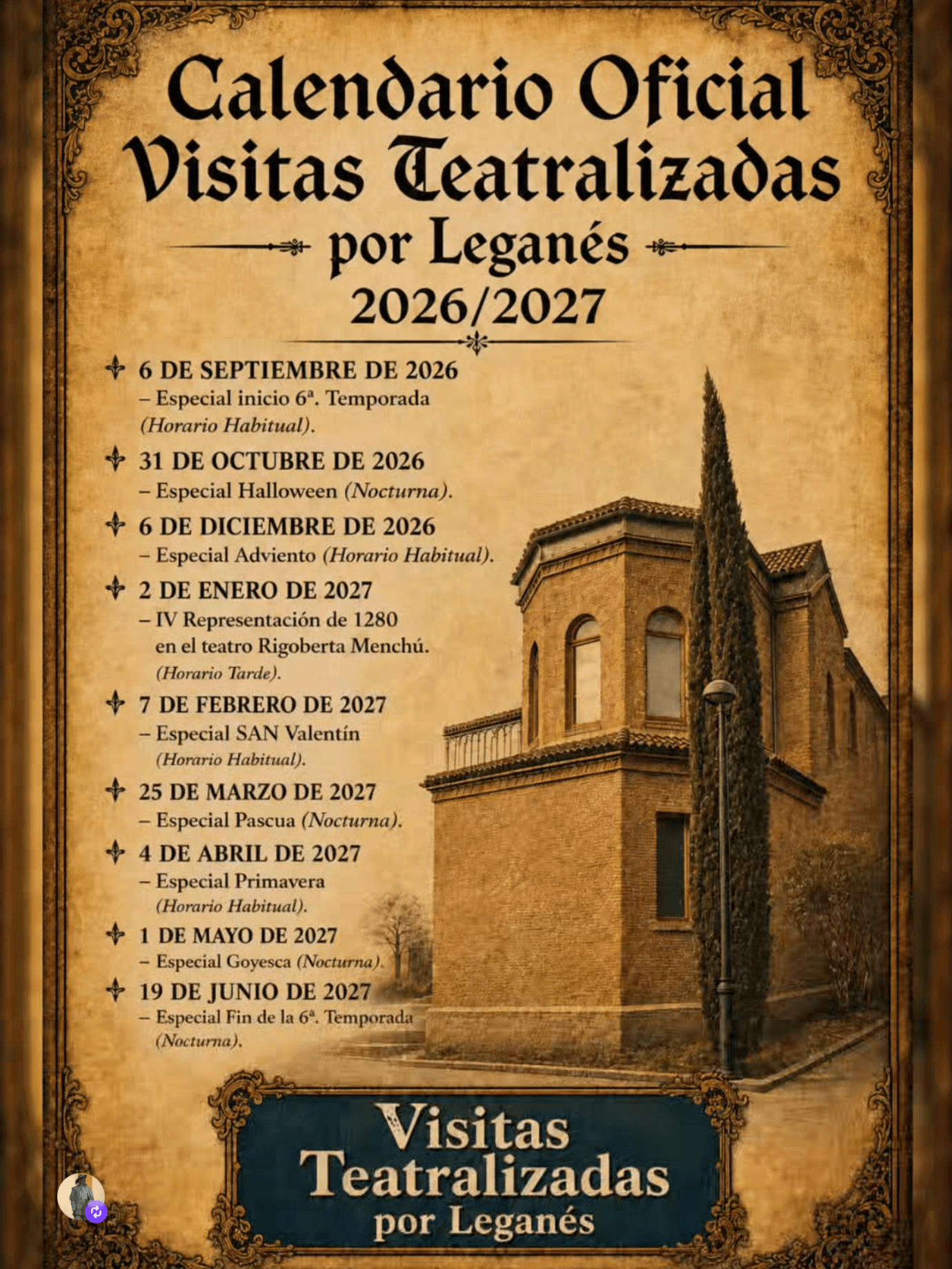 Visitas teatralizadas 6ª temporada 2026/2027