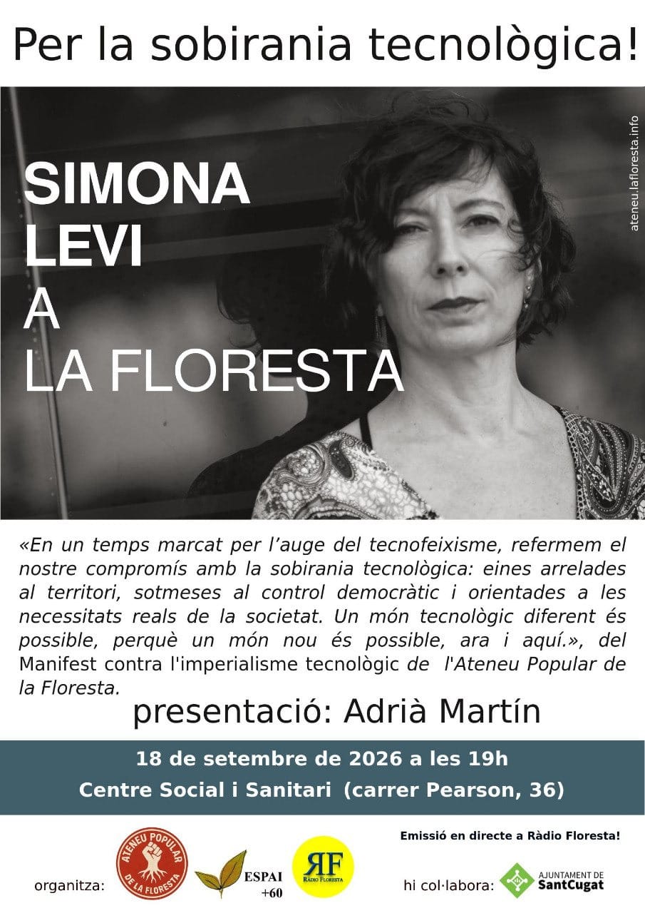 Xerrada: Per la sobirania tecnològica! amb Simona Levi
